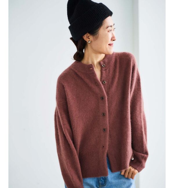  「チャイニーズラクーンモックネックカーディガン」|カーディガン|