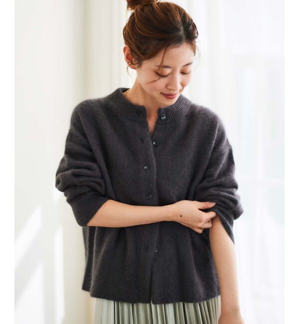  「チャイニーズラクーンモックネックカーディガン」|カーディガン|