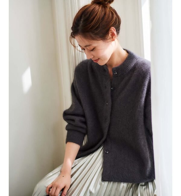  「チャイニーズラクーンモックネックカーディガン」|カーディガン|