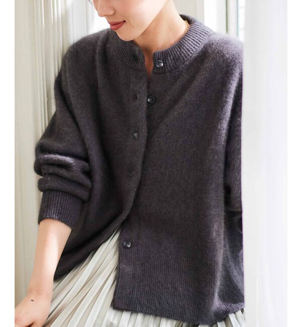  「チャイニーズラクーンモックネックカーディガン」|カーディガン|
