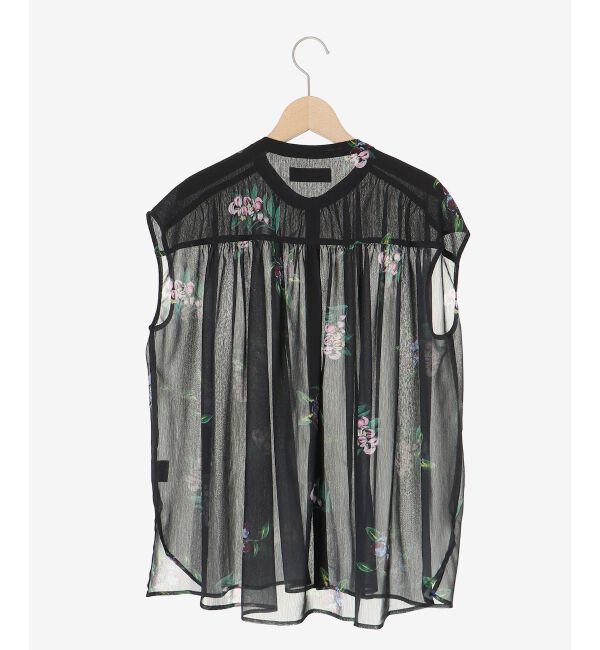  「《WEB/一部店舗限定》KAZUMIDOIボタニカルノースリギャザーブラウス」|シャツ・ブラウス|