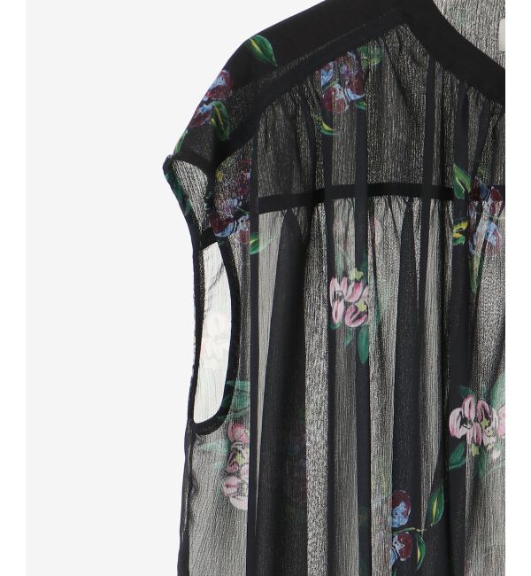  「《WEB/一部店舗限定》KAZUMIDOIボタニカルノースリギャザーブラウス」|シャツ・ブラウス|