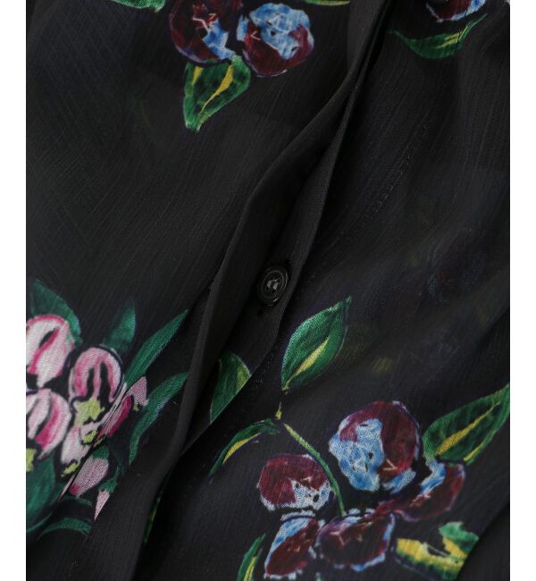  「《WEB/一部店舗限定》KAZUMIDOIボタニカルノースリギャザーブラウス」|シャツ・ブラウス|