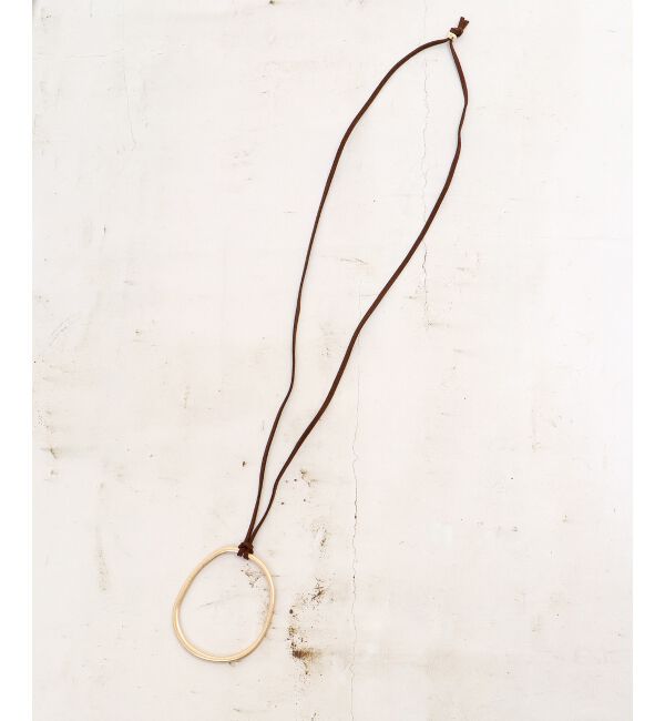  「O スエードコードオーバルネックレス」|ネックレス|