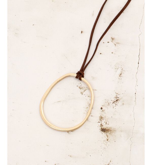  「O スエードコードオーバルネックレス」|ネックレス|