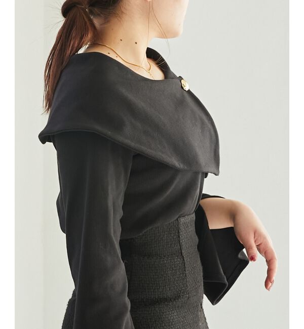 MAJESTICLEGON「フレアースリーブオフショルトップス」|Tシャツ・カットソー|