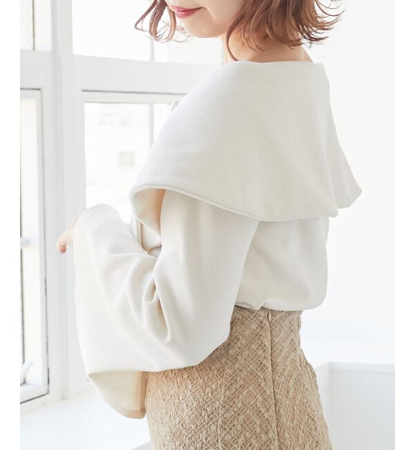 MAJESTICLEGON「フレアースリーブオフショルトップス」|Tシャツ・カットソー|