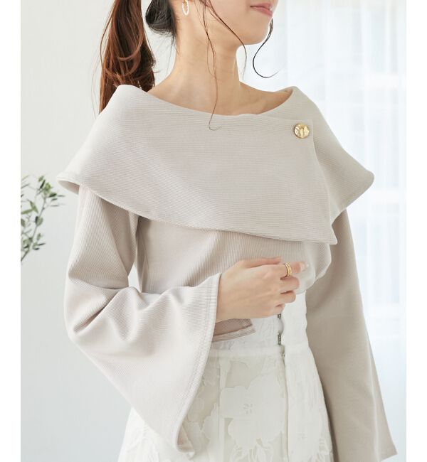MAJESTICLEGON「フレアースリーブオフショルトップス」|Tシャツ・カットソー|