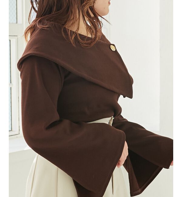 MAJESTICLEGON「フレアースリーブオフショルトップス」|Tシャツ・カットソー|