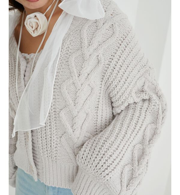 MAJESTICLEGON「ハートマシュマロモールカーディガン」|カーディガン|