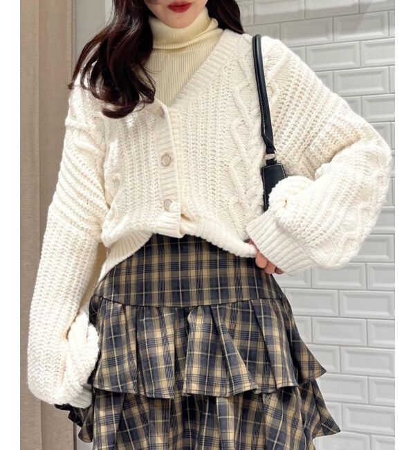 MAJESTICLEGON「ハートマシュマロモールカーディガン」|カーディガン|