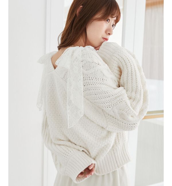 MAJESTICLEGON「ハートマシュマロモールカーディガン」|カーディガン|