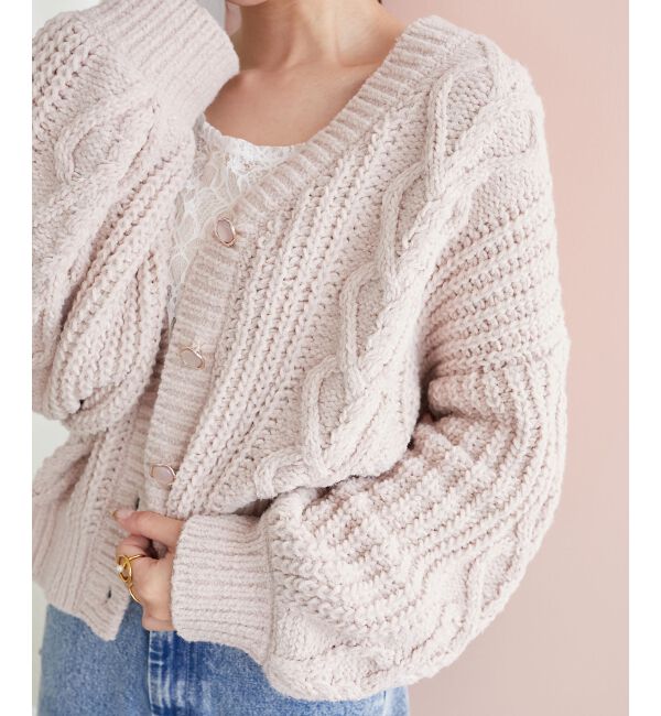 MAJESTICLEGON「ハートマシュマロモールカーディガン」|カーディガン|