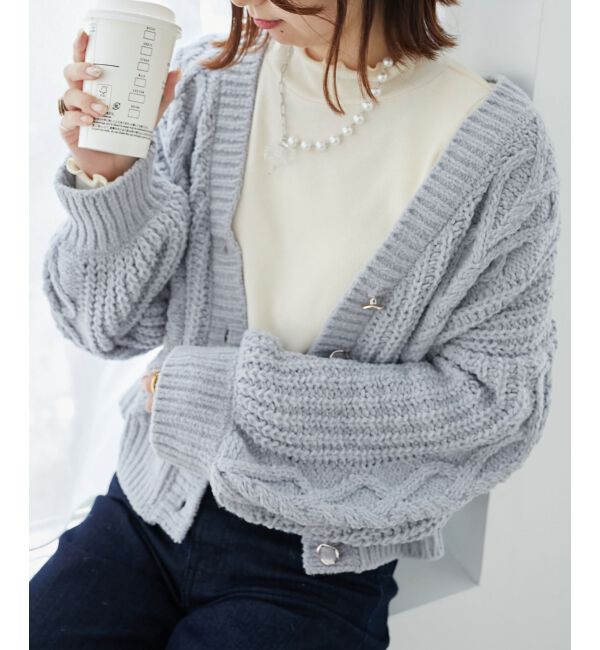 MAJESTICLEGON「ハートマシュマロモールカーディガン」|カーディガン|