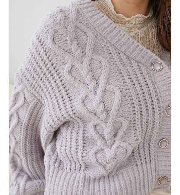 MAJESTICLEGON「ハートマシュマロモールカーディガン」|カーディガン|