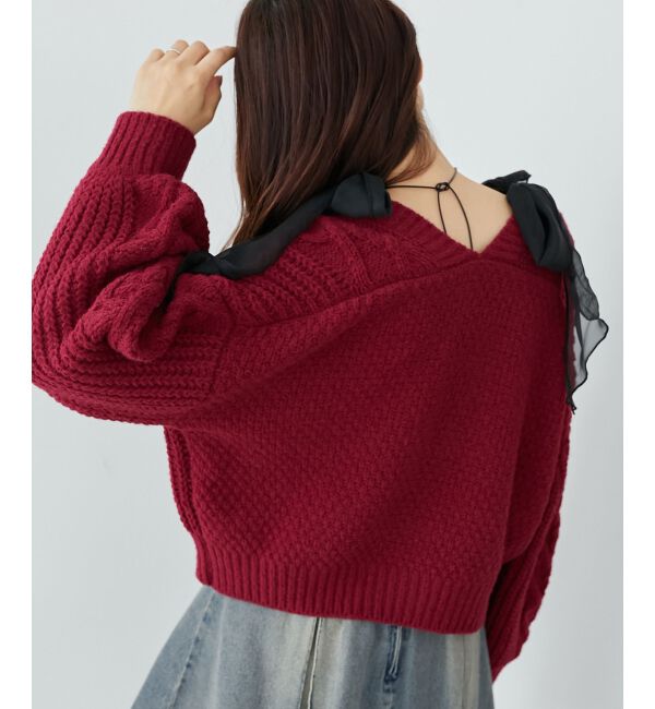 MAJESTICLEGON「ハートマシュマロモールカーディガン」|カーディガン|