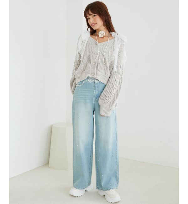 MAJESTICLEGON「ハートマシュマロモールカーディガン」|カーディガン|