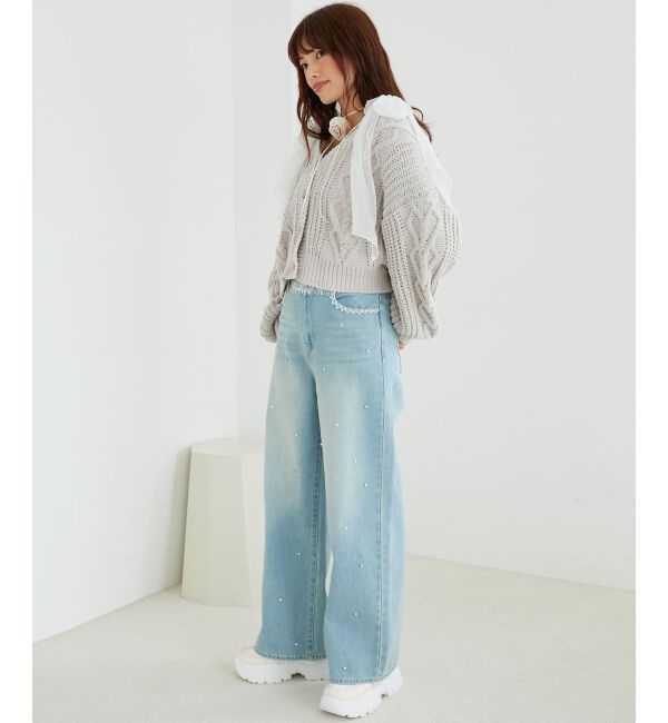 MAJESTICLEGON「ハートマシュマロモールカーディガン」|カーディガン|