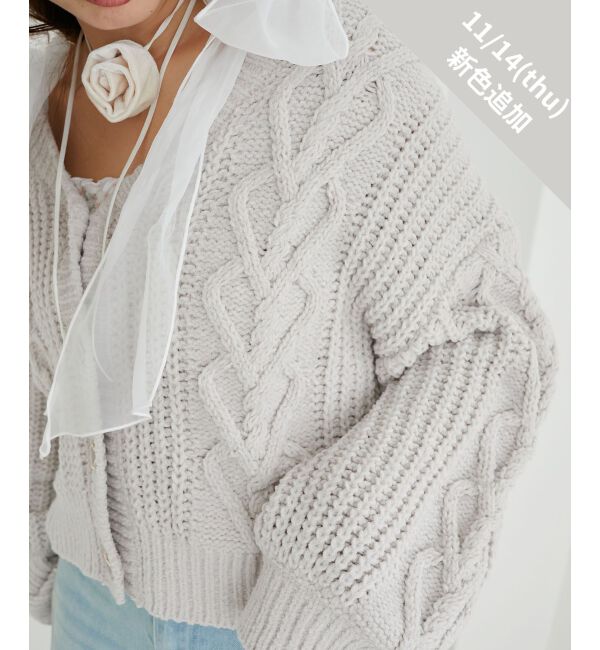 MAJESTICLEGON「ハートマシュマロモールカーディガン」|カーディガン|ｸﾞﾚｰｼﾞｭ