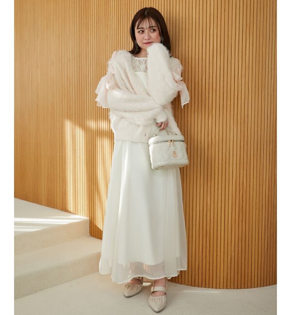 MAJESTICLEGON「レースアップシャギーカーディガン」|カーディガン|