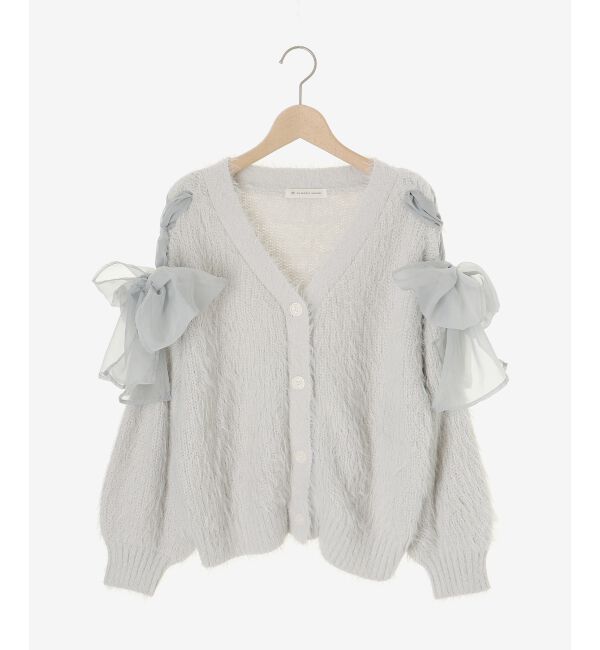 MAJESTICLEGON「レースアップシャギーカーディガン」|カーディガン|
