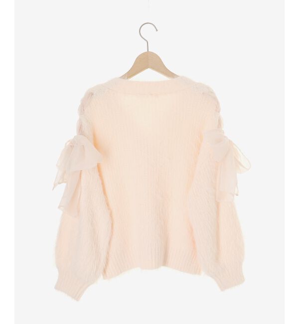 MAJESTICLEGON「レースアップシャギーカーディガン」|カーディガン|