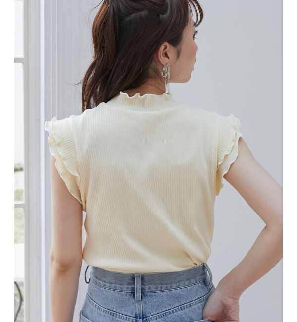  「ノースリフリルメロウリブトップス」|Tシャツ・カットソー|