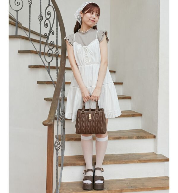  「ノースリフリルメロウリブトップス」|Tシャツ・カットソー|