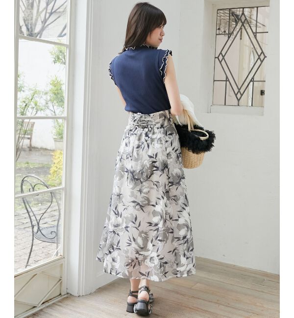  「ノースリフリルメロウリブトップス」|Tシャツ・カットソー|