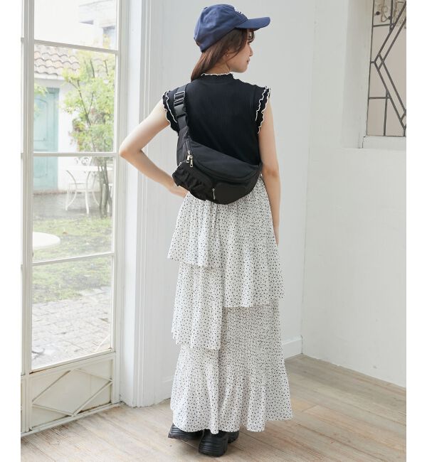  「ノースリフリルメロウリブトップス」|Tシャツ・カットソー|