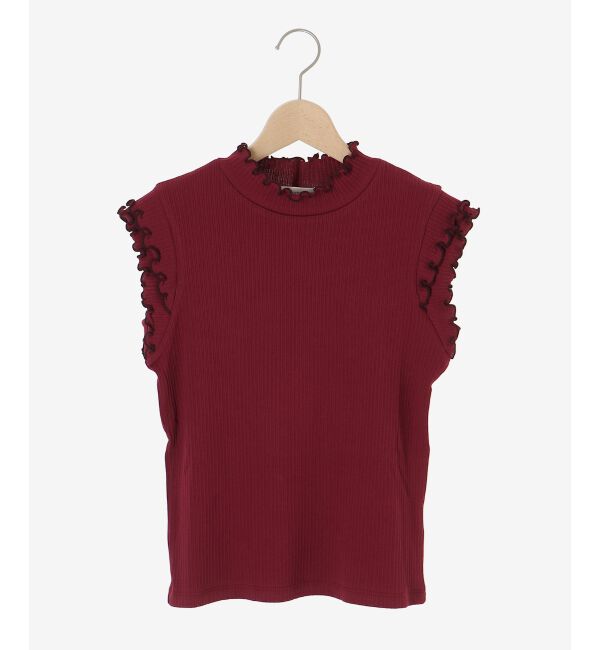  「ノースリフリルメロウリブトップス」|Tシャツ・カットソー|