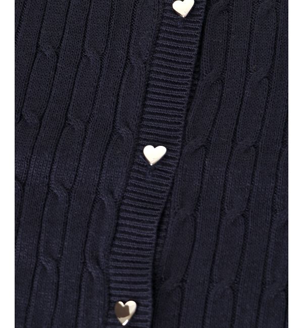  「袖リボンシャツドッキングカーデ」|カーディガン|