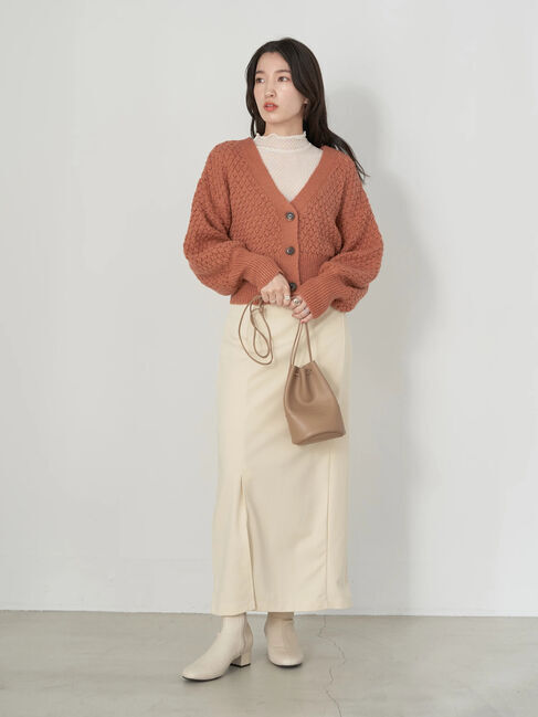 earth music&ecology「ボールニッティングニットカーディガン」|カーディガン|