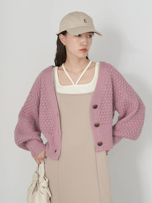 earth music&ecology「ボールニッティングニットカーディガン」|カーディガン|