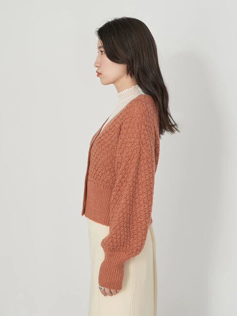 earth music&ecology「ボールニッティングニットカーディガン」|カーディガン|