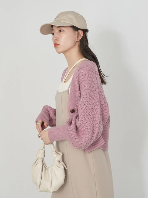 earth music&ecology「ボールニッティングニットカーディガン」|カーディガン|