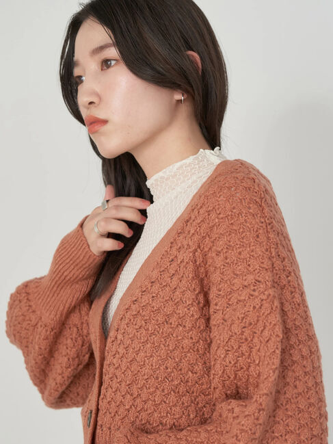 earth music&ecology「ボールニッティングニットカーディガン」|カーディガン|