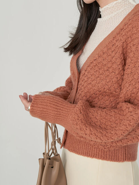 earth music&ecology「ボールニッティングニットカーディガン」|カーディガン|