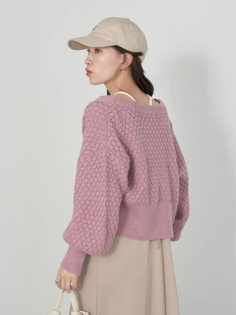 earth music&ecology「ボールニッティングニットカーディガン」|カーディガン|