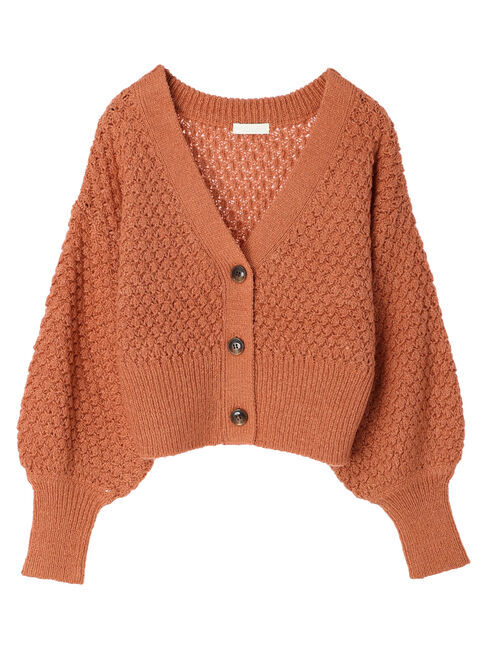 earth music&ecology「ボールニッティングニットカーディガン」|カーディガン|