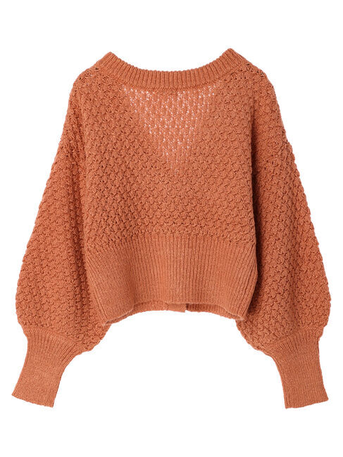 earth music&ecology「ボールニッティングニットカーディガン」|カーディガン|