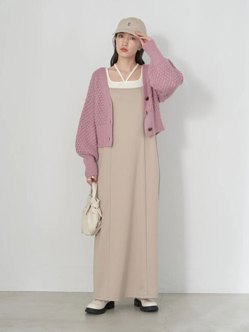 earth music&ecology「ボールニッティングニットカーディガン」|カーディガン|