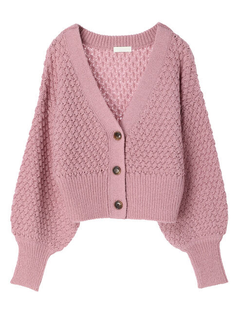 earth music&ecology「ボールニッティングニットカーディガン」|カーディガン|