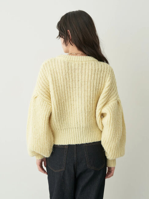 earth music&ecology「ヘアリーショートニットカーディガン」|カーディガン|