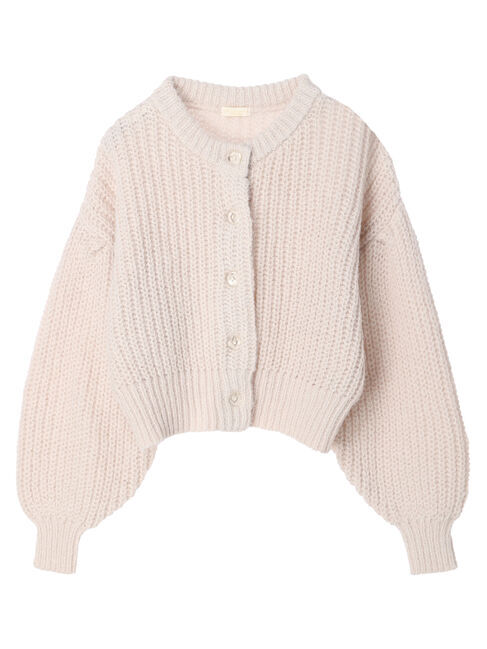 earth music&ecology「ヘアリーショートニットカーディガン」|カーディガン|