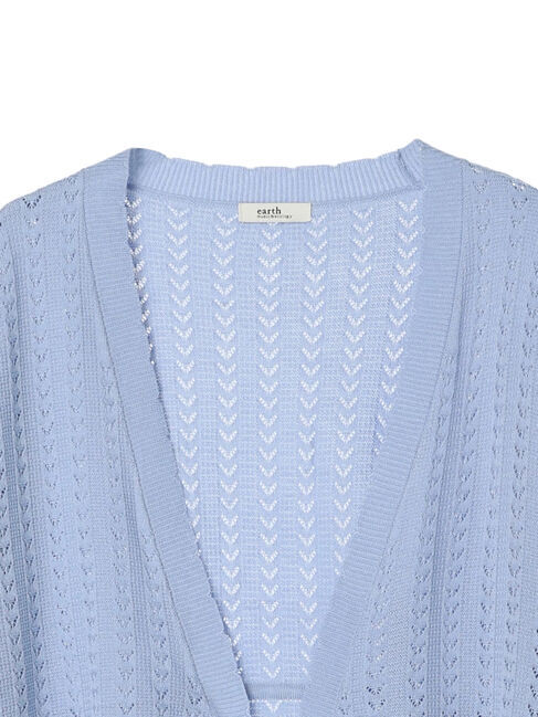 earth music&ecology「透かし編みニットトッパーカーディガン」|カーディガン|
