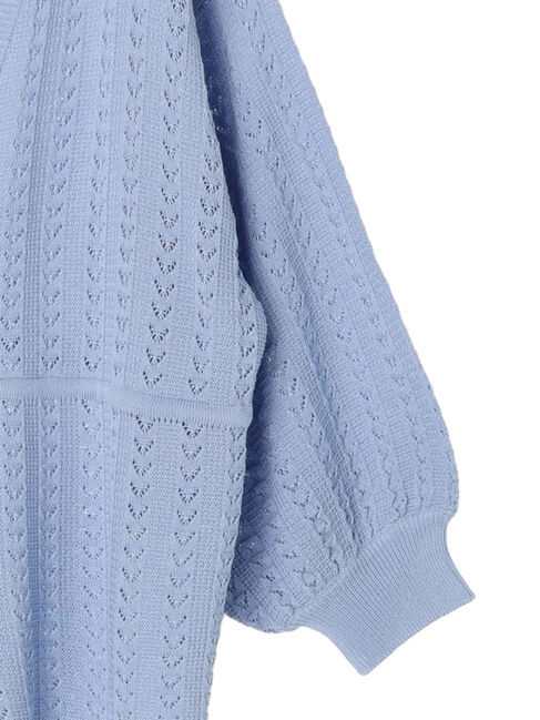 earth music&ecology「透かし編みニットトッパーカーディガン」|カーディガン|