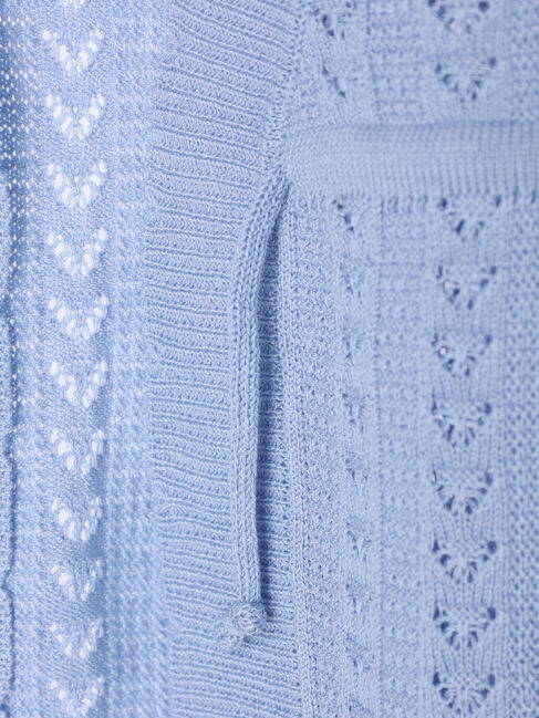 earth music&ecology「透かし編みニットトッパーカーディガン」|カーディガン|