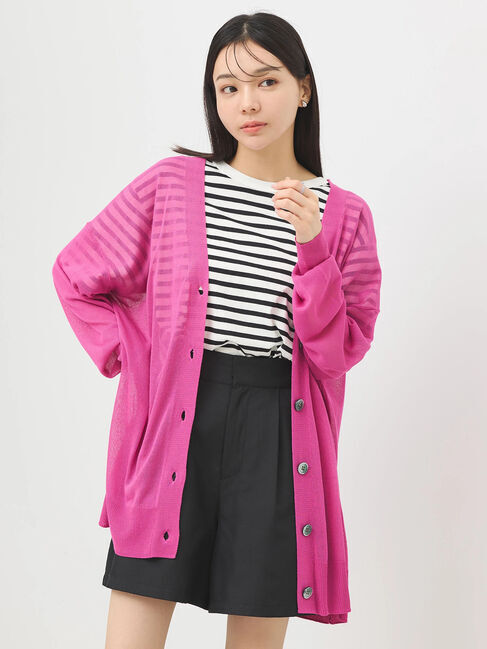 earth music&ecology「接触冷感シアーBIGカーディガン」|カーディガン|