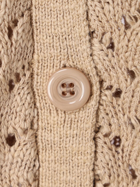 earth music&ecology「スラブコットンレース編みカーディガン」|カーディガン|